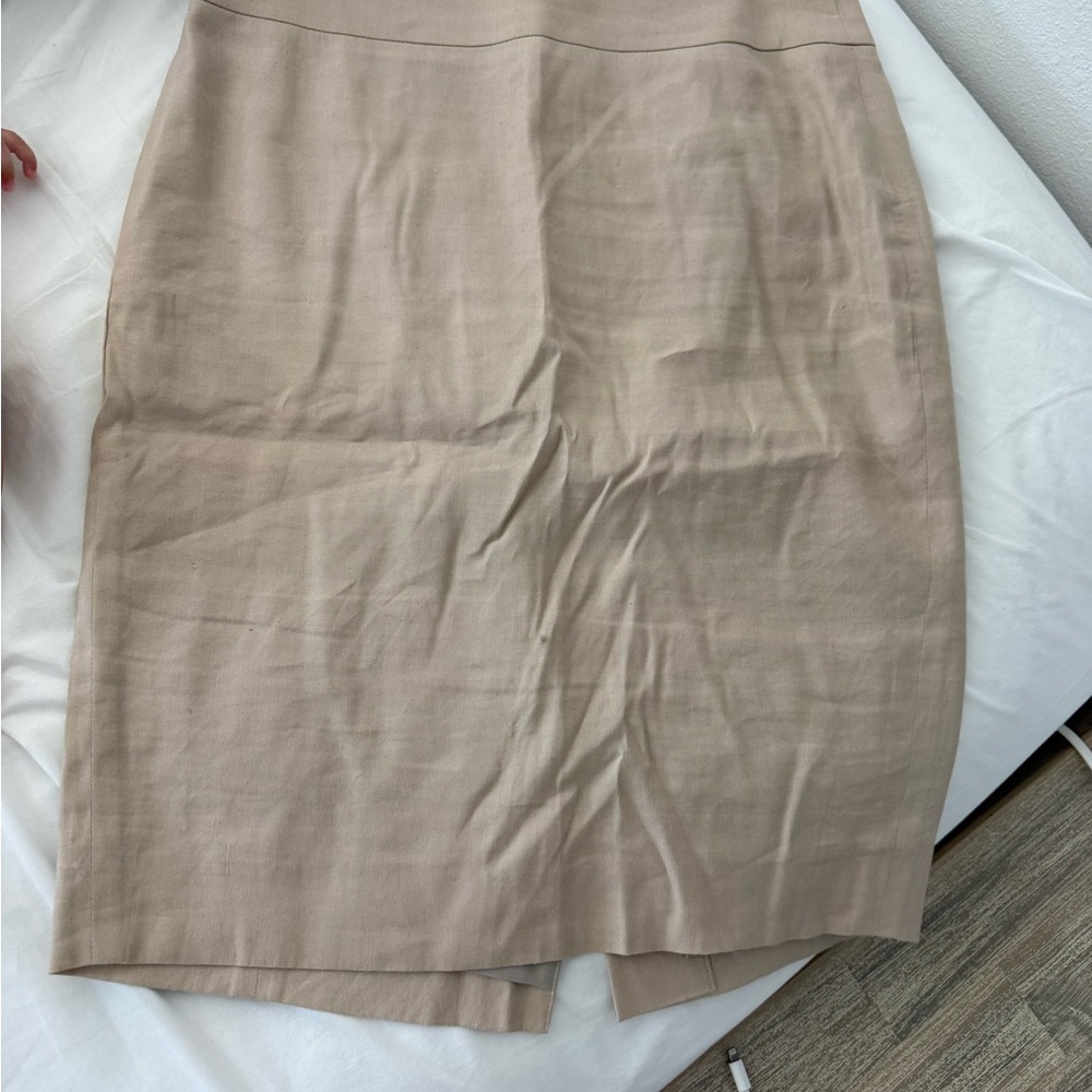 Ann Taylor Classic Beige Pencil Skirt